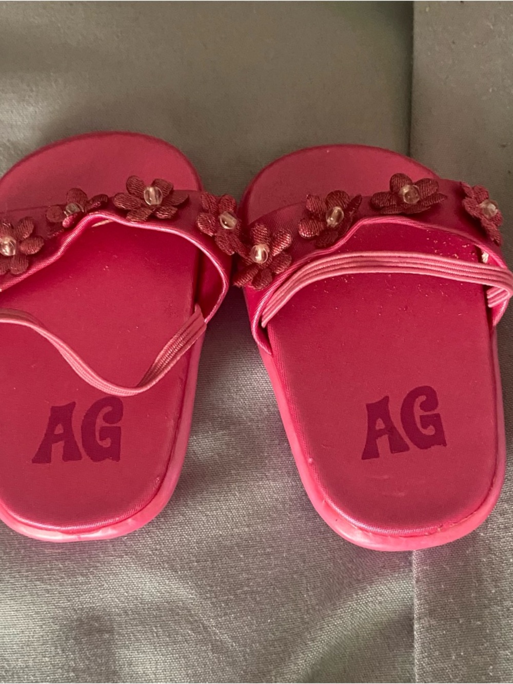 American Girl pink decorated sandals